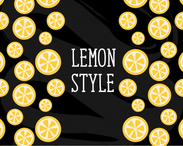 Rotulação estilo limão com limão padrão
