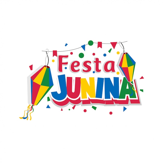 Vetor rotulação festa junina