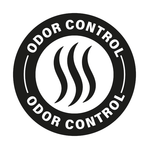 Rótulo de controle de odor desodorante ícone vector isolado em branco