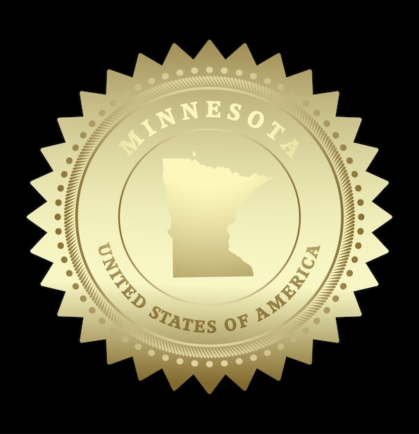 Rótulo de estrela de ouro Minnesota