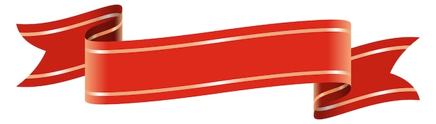 Rótulo de fita vermelha Banner de prêmio decorativo premium