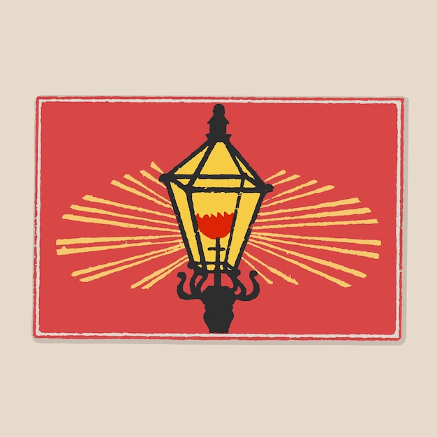 Vetor rótulo de luz de rua logotipo retro velho modelo de cartaz de ilustração vintage elementos vetoriais de design