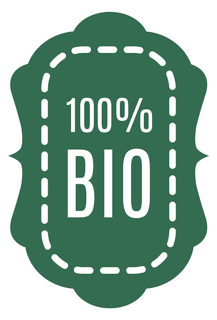 Rótulo de produto 100% biológico etiqueta de produto verde