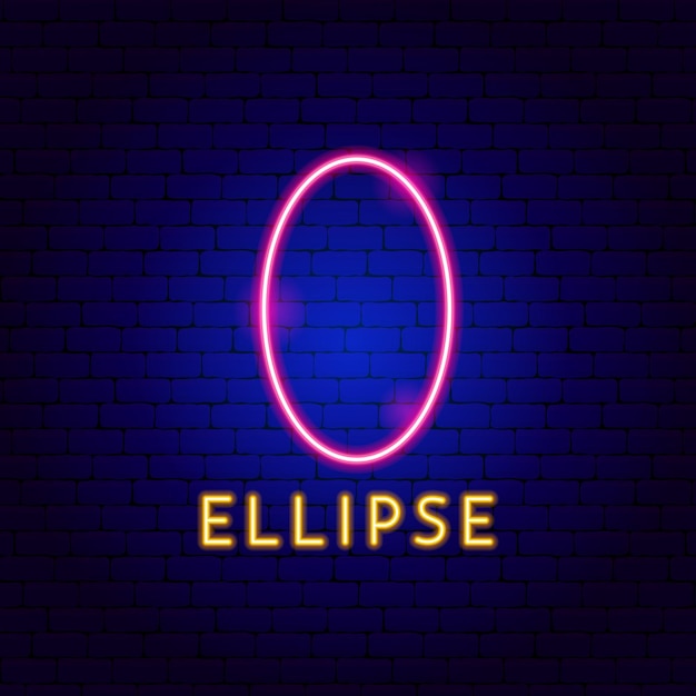 Rótulo Elipse Neon