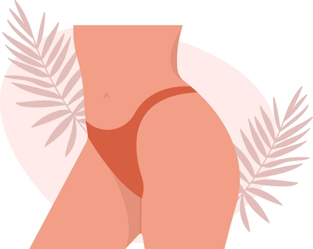 Rótulo floral para o corpo de uma mulher