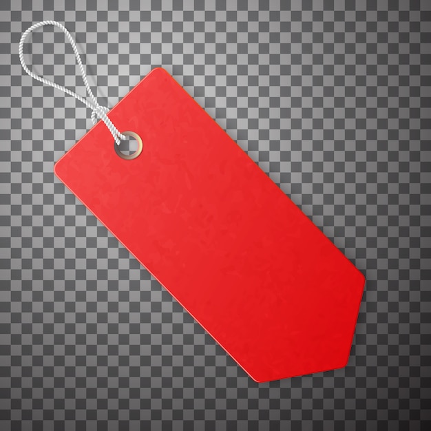Rótulo vermelho. Promoção de venda, oferta de baixo preço.