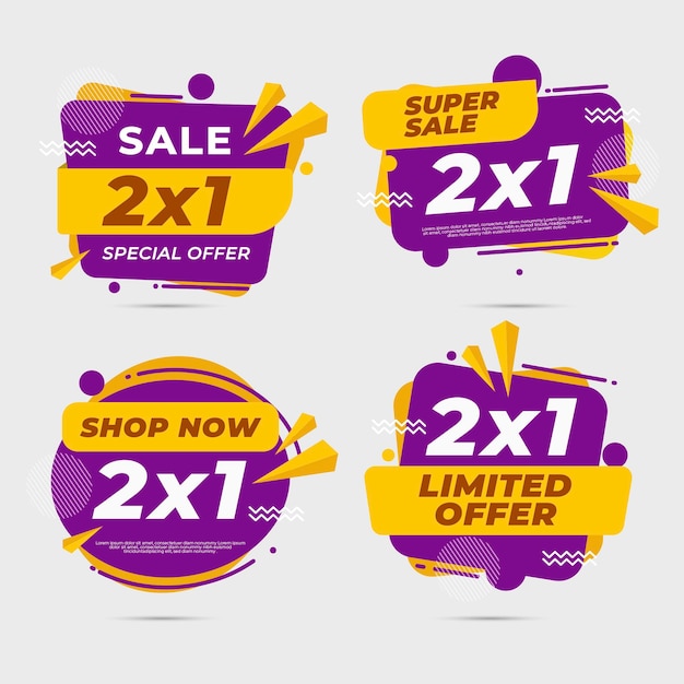 Rótulos de promoção 2x1