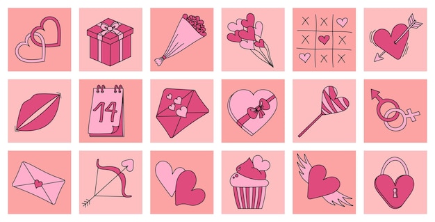 Rótulos de São Valentim para o Dia dos Namorados