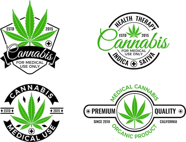 Rótulos e logotipos de cannabis medicinal