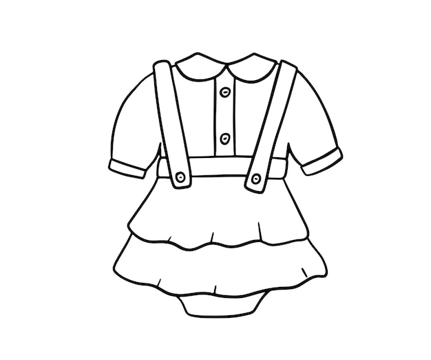 Vetor roupa de bebê isolada em branco