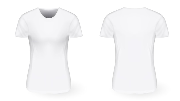 Roupas de camiseta branca sobre fundo branco