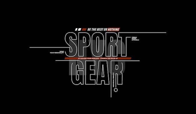 roupas esportivas modernas e elegantes citações motivacionais tipografia ilustração vetor slogan design
