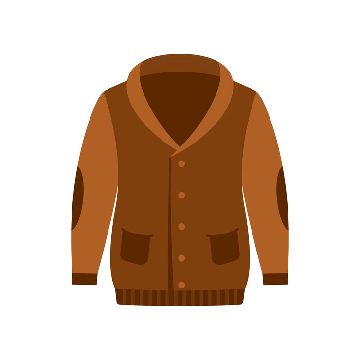 Vetor roupas quentes de inverno ou outono coleção de inverno de roupas casuais modernas masculinas ou femininas vetor ilustração plana estilo de moda casaco de estação fria vestuário elementos de guarda-roupa