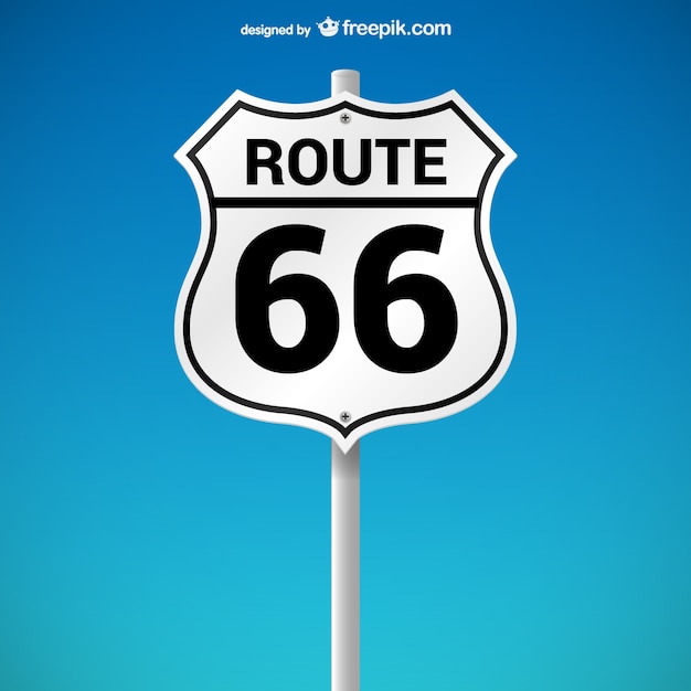 Vetor route 66 sign
