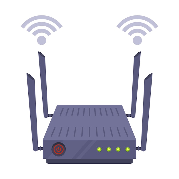 Router Wi-Fi preto distribuindo internet em casa