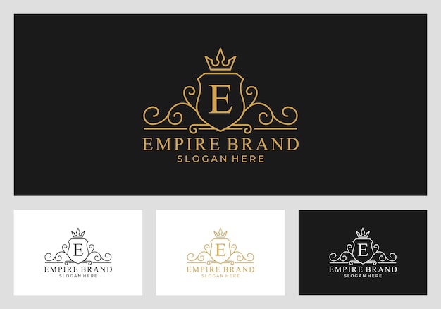 Royal, império, reino logo design vector