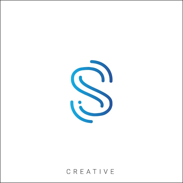 S Logotipo Último Modelo Vector Monograma Colorido Símbolo Font Logotipo Design Moderno Baseado em Logotipo Inicial