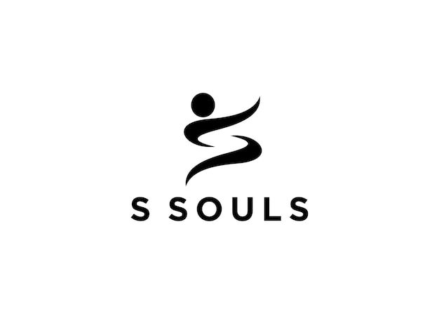 S souls ilustração vetorial de design de logotipo