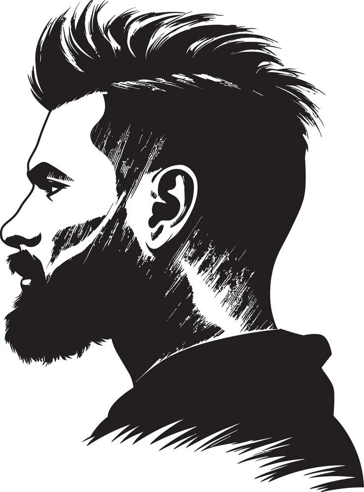 Vetor sabedoria da barba lições de vida aprendidas através da folhagem facial