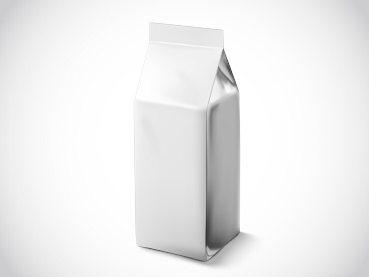 Vetor saco de grãos de café ou folhas de chá, modelo de saco de ilustração para uso, saco de folha de prata