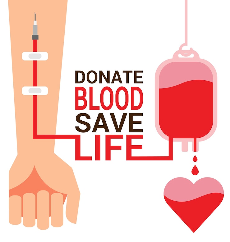 Vetor saco de sangue com a mão do doador para o dia mundial do doador de sangue