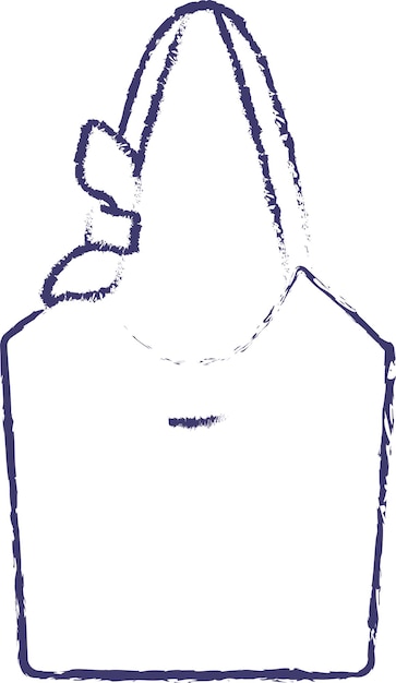 Vetor saco de vaidade mão desenhada ilustração vetorial