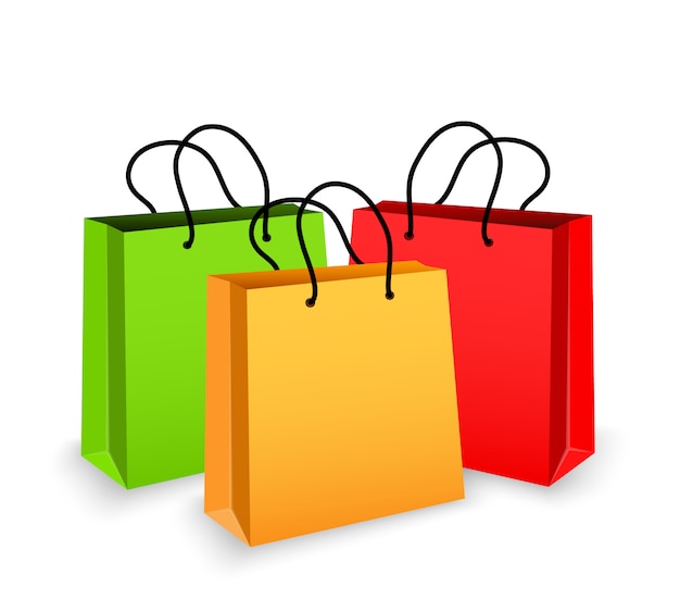 Sacolas de compras coloridas