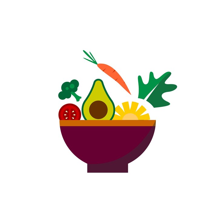 Vetor salada de frutas frescas vetoriais