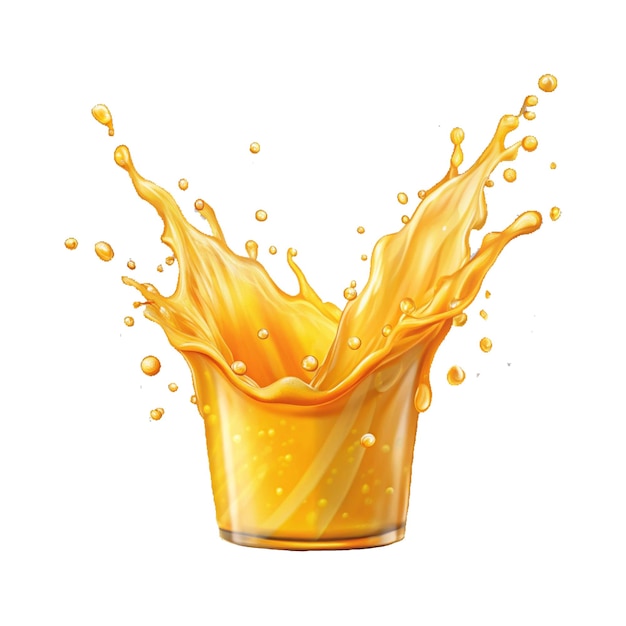 salpicaduras de líquido amarelo ou salpicadas de óleo png design