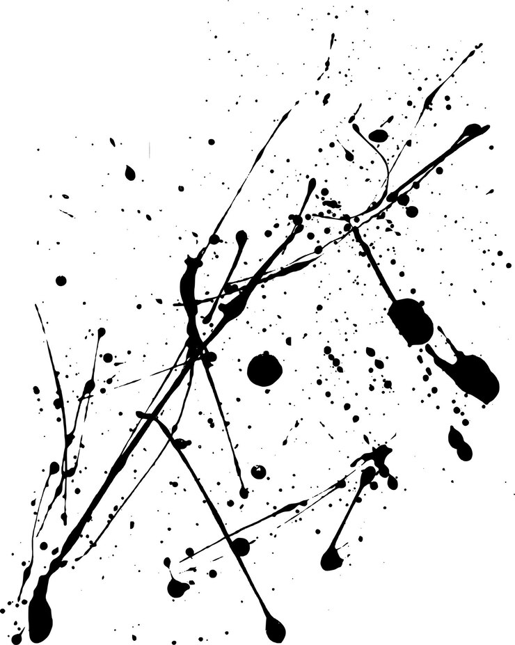 Vetor salpicos de tinta preta vetor