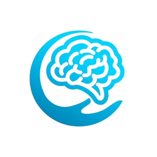 Salvar o conceito de design de logotipo neonatal do cérebro