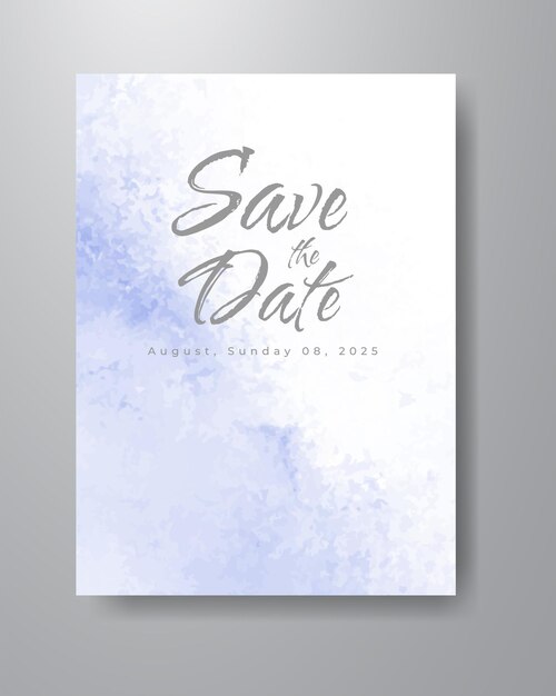 Salve a data com fundo aquarela. Design para o seu convite.