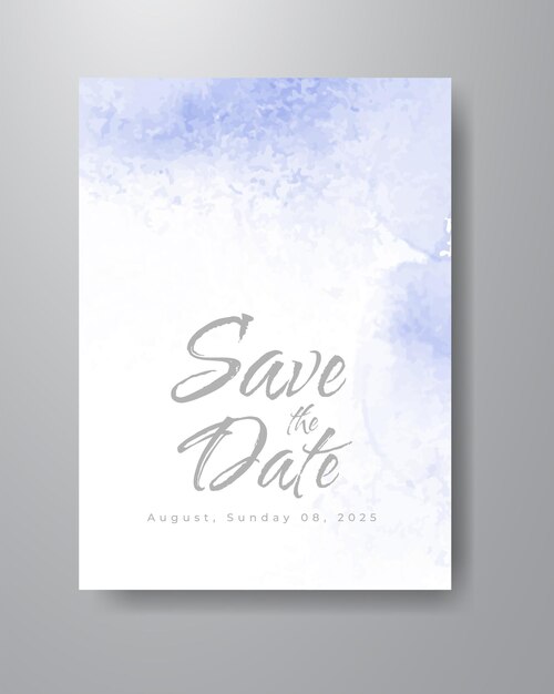 Salve a data com fundo aquarela. Design para o seu convite.