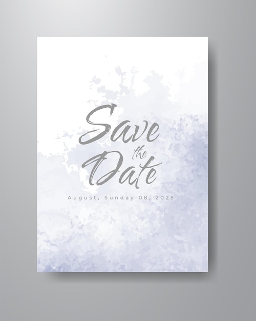 Salve a data com fundo aquarela. Design para o seu convite.