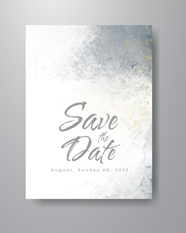 Vetor salve a data com fundo aquarela. design para o seu convite.