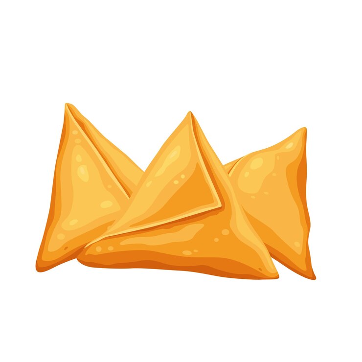 Vetor samosa em fundo branco
