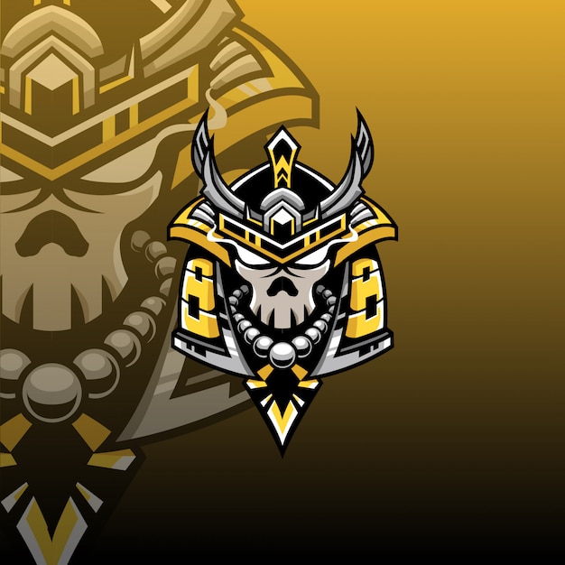 Vetor samurai head mascot logo