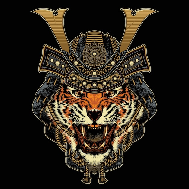 Vetor samurai tigre