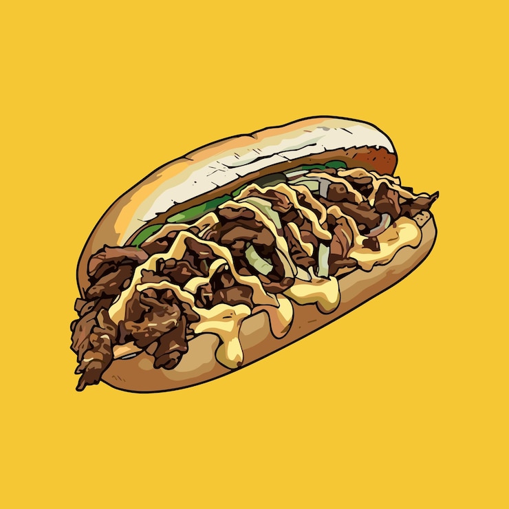 Vetor sanduíche com queijo