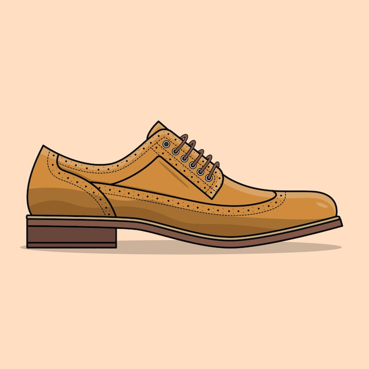 Vetor sapatos de trabalho casuais de todos os sexos em castanho