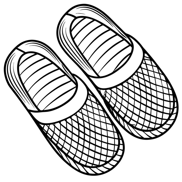 Vetor sapatos para colorir páginas contra um fundo branco