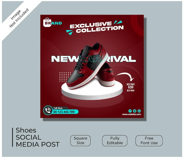 Vetor sapatos social media post design