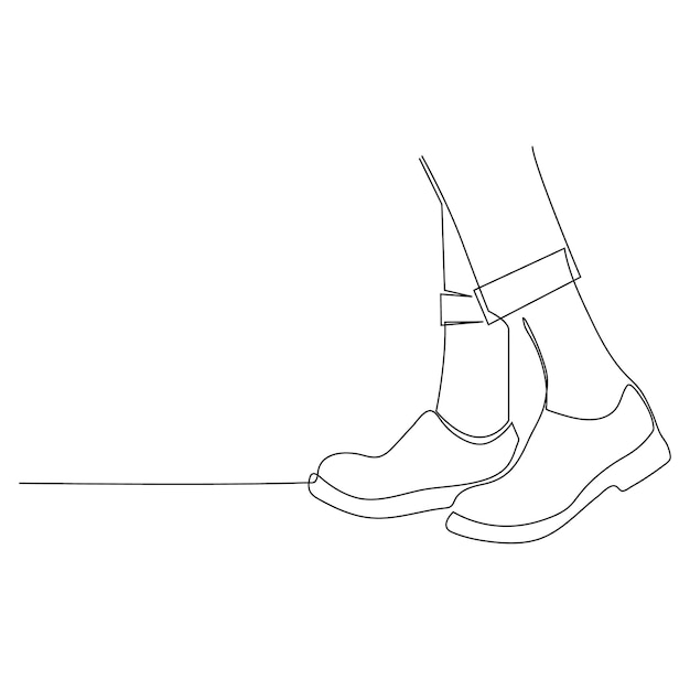 Sapatos uma linha de chinelos de praia desenho ilustração arte vetor sandália menino sapatos design