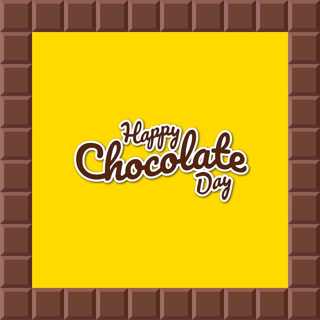 Saudação feliz do dia do chocolate