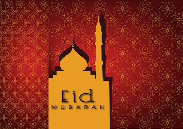 saudações islâmicas vetoriais premium Eid al fitr design de cartão com lindo padrão de fundo de antern