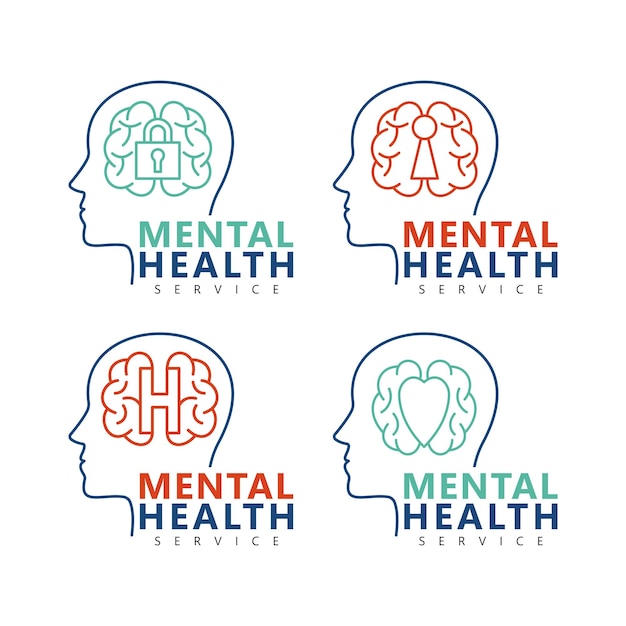 Saúde Mental Terapia Mental Psicologia Design do logotipo