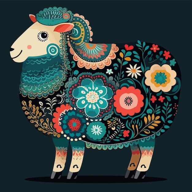 Vetor scandinavian_sheep_3