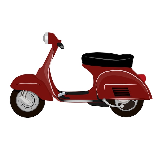 Vetor scooter de cor vermelha vetorial