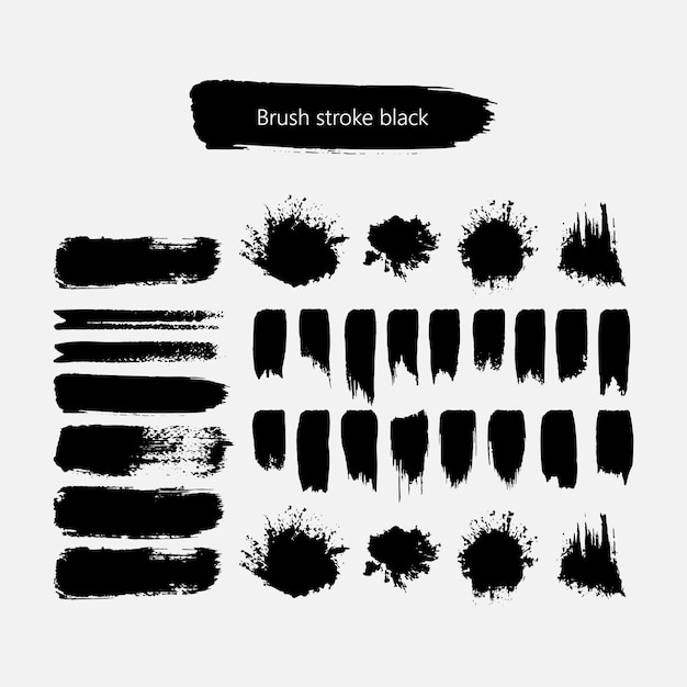 Scrawls e blots conjunto de ilustrações vetoriais