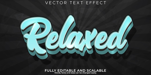 Script editável de efeito de texto relaxado e estilo de texto criativo